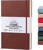 Beechmore Books A3 Sketchbook – 11.7x16.5 Premium Vegan Leather Bound Large Sketch Book Hardcover with 160 Thick 160gsm Perforated Ivory Pages, Blank Sketch Pad Gift Boxed Back Pocket Ribbon Bookmark