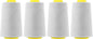 Mandala Crafts 4 Pack of Serger Threads Cones Spools - 40S/2 24000 Yards Polyester Silver Gray Threads for Sergers Machine and Overlock Quilting Sewing Machine
