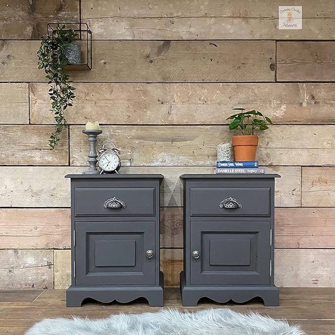 Dixie Belle Paint Company Chalk Finish Furniture Paint - Gravel Road (8oz) - Matte Warm Gray Chic Chalk Mineral DIY Furniture Paint