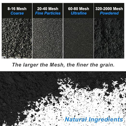 Pure Graphite Powder, 44-Micron Ultra-Fine Graphite Powder, Excellent Dry Powdered Graphite's Lubricant, Amazing Artistic Powdered Graphite's for Sketching, Drawing, Pencils, Locks - 8 oz