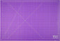 Breman Precision 24x36 Inch Self Healing Cutting Mat - 2-Sided 5-Ply PVC Purple/Gray Cutting Mats for Crafts, Sewing, Quilting and DIY Projects - Durable and Non-Slip Design with Precise Grid Lines