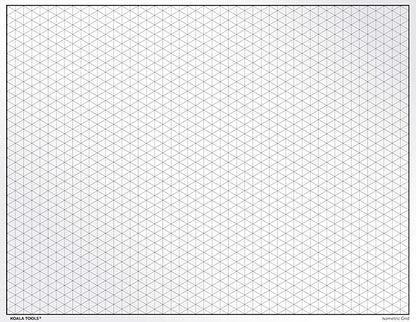 Koala Tools | Geometric Grid Transparency Sheets (Variety Pack of 4) - 8.5" x 11" | Overhead Projector and Light Box Transparencies - Tracing Film for Sketching & Drawing