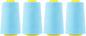 Mandala Crafts 4 Pack of Serger Threads Cones Spools - 40S/2 24000 Yards Polyester Baby Blue Threads for Sergers Machine and Overlock Quilting Sewing Machine