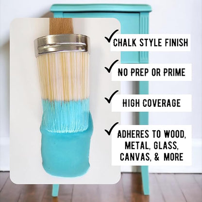 Daydream Apothecary Premium Chalk Style Paint for Furniture, Home Décor, Wood, DIY Interior Projects, Quick Dry, No Prep or Prime Needed, Matte Aqua - 16oz