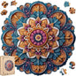 Wooden Jigsaw Puzzles, Mandela Wooden Puzzles for Adults 200 Pcs, 11.4'' x 11.4'' Luxurious Shaped Wood Puzzle, Beautiful Package, Best Gift for Adults and Kids, Family Game