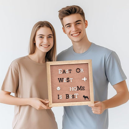 Pre-Cut Letters for Felt Letter Board, 736 Pieces Including Characters, Numbers, Symbols, Daily Words Cursive Letters with Sorting Tray for Changeable Plastic Message Boards (White)