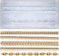 FUNSHOWCASE Chains Mold for Polyclay Air Dry Clay Plaster, 4719, 6 Trimmings #4719