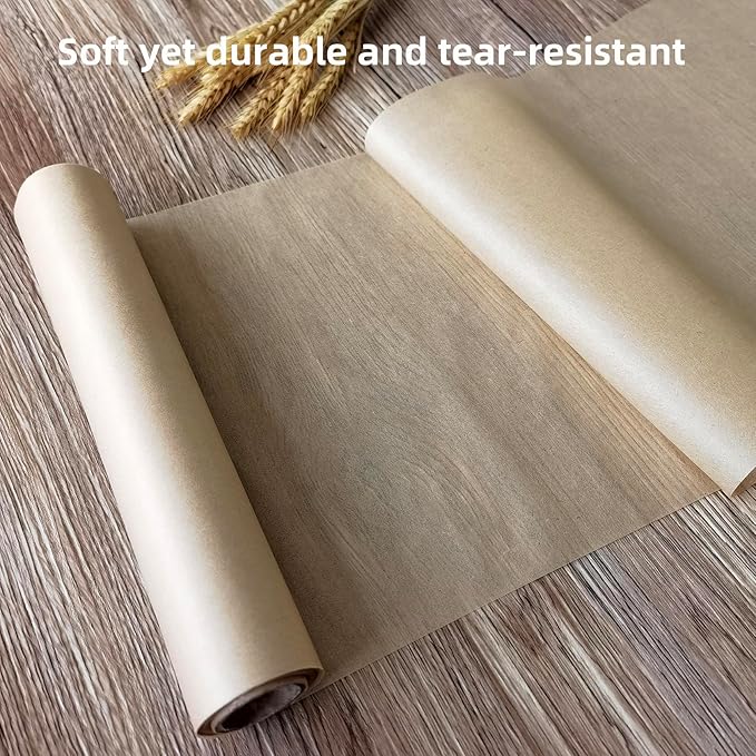 MLNSUNNY 13.8" x 787" Antiqued Tea Bag Paper Roll - Wet Strength Tissue for DIY Art, Tracing, Collage, Book Binding Repair | Handmade Lanterns & Cyanotype | Vintage Craft Decorative Paper
