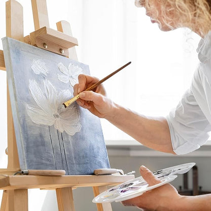 Stretched Canvases for Painting with 4x4 Inch, 6x6 Inch, 8x10 Inch, 3 Packs Pinting Blank Canvases for Acrylics,Oils & Other Painting Media, 5/8 Inch Profile 100% Cotton Artist Framed Canvas