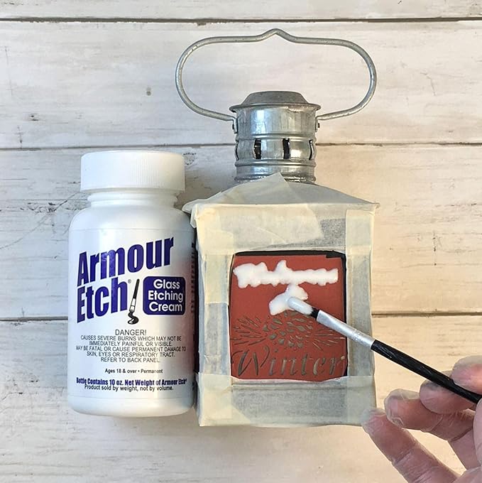Over'N'Over Reusable Glass Etching Stencils – Durable Self-Stick Designs for Glass, Mirrors, and Ceramics with Armour Etch Cream – 5” x 8” Stencil Sheet - Over The Hill