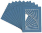11x14 Mat for 8.5x11 Photo - Precut Steel Blue Picture Matboard for Frames 11 x 14 Inches - Bevel Cut to Display Art 8.5 x 11 Inches - Acid Free Pack of 25 MATS with Backing Boards & Clear Bags