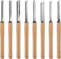 HAUTMEC Professional Wood Turning Chisel 8 pcs Set, Lathe Chisel Set with 2 Skew 1 Spear Point 1 Parting 1 Round Nose & 3 Gouge Tools for Beginners, Hobbyists and Professionals HT0237-WW