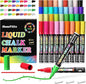36-Color Liquid Chalk Markers Set, Erasable, Dust-Free, for Blackboard, Glass, Cars, Windows - Ideal for Teaching, Display, Creativity, Paint Pens, Dry Erase Markers