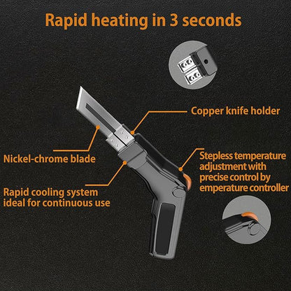 Foam Cutter Electric Hot Knife, Foam Cutting Tool Kit,300W Styrofoam Cutting Tool Kit for Cutting Foam Board Insulation, EPP, EPS, XPS, EVA, EPE, PU, KT Board, Sponge, Nylon (10-in-1 Kit)