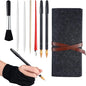 Scratch Painting Art Tool, 9 Pieces Scratching Drawing Tool Set, Including Artist Glove, Tool Bag, Scratch Coloring Pens, Plastic and Wooden Stylus, Scraper, Clean Brush