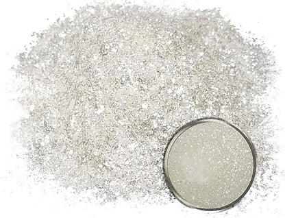 Eye Candy Pigments Premium White Mica Powder - Icicle (25gr) - for Epoxy, Resin, Soap, Paint, Woodworking, Acrylic Pouring, Bath Bombs, Fishing Lures - DIY Arts and Crafts Additive