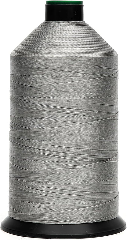 Extra Strong Bonded Nylon Thread #69 Tex70 – 16 OZ, 6000yds, Versatile Stitching Solution for Leather, Upholstery, Canvas Repair and More (Light Gray)