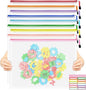 9pcs Mesh Zipper Pouch Bags, A3 Sizes, 9 Colors, Board Game Storage, Travel, School, Office Organize