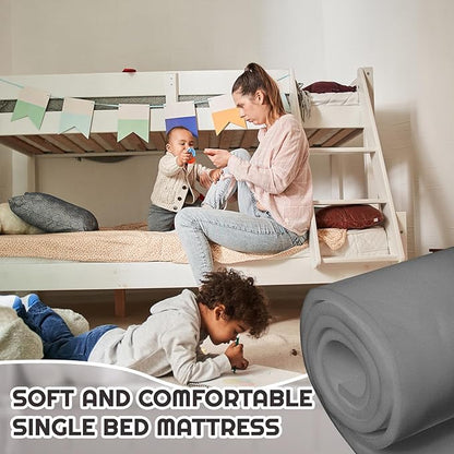 Amylove Polyurethane Foam 24" x 72" High Density Cushion Upholstery Foam Sheet for Seat Replacement DIY Projects Chairs Headboards Sofas Home(1/4" X 24" X 72",Gray)