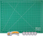 WA Portman Self Healing Cutting Mat & Rotary Cutter for Fabric Set – 18x24 Sewing Cutting Mats for Crafts with 45mm Fabric Cutter Wheel & 5 Rotary Blades – Quilting & Sewing Supplies Kit