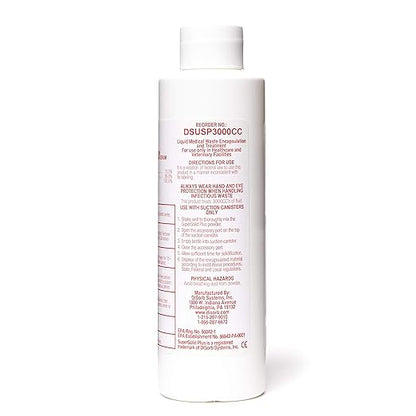 DiSorb Suction Canister Sterilizer Absorbent Powder - Absorbs Bodily Fluids & Blood - for Hospitals, Health Care Facilities, Veterinary Clinics - EPA Approved Solidifier - 500cc -100 Bottles Per Case
