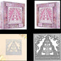 Cutting Dies Metal Stencils Scrapbooking Tools DIY Embossing Template for Paper Card Making Album Arts Crafts Supplies (Cake Frame-13.3x13.3cm)