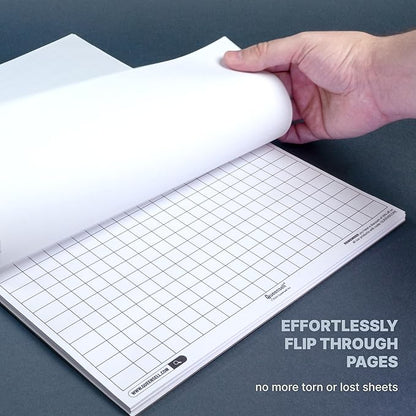 Extra Large Mexican Train Score Pads 11.3x7.9 in – 50-Page Mexican Train Accessories for Classic Domino Game – Mexican Train Score Sheets for Easy Game Tracking
