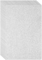 PATIKIL 2mm(1/10") Thick Non Adhesive Glitter Foam Sheet 16x24inch(40x60cm) Silver Tone, EVA Shiny Foam Board for Craft, 6 Pcs