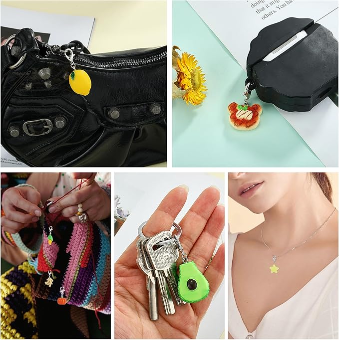 BEEFLYING 16Pcs Marine Animal Stitch Marker Charms for Crocheting and Knitting, Resin Crochet Knit Stitch Marker Pendant with Lobster Clasp for Knitting Crocheting Sewing Accessories