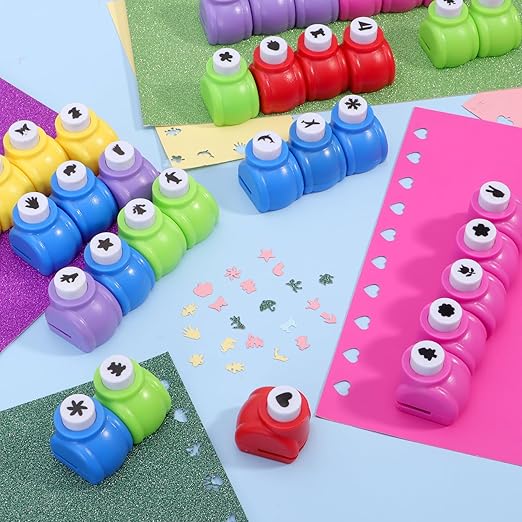 Craft Punches 36 Pack, Hole Punch Shapes 36 Patterns, Craft Hole Punch Shapes, Shape Paper Punch Set for DIY Crafting Scrapbooking Nail Art Craft Punchers Supplies