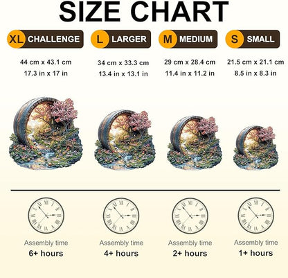 Wooden Puzzles for Adults, Spring Flower Wooden Jigsaw Puzzle for Adults, 465 PCS Unique Shape Wood Puzzles Adult, Birthday Party Gifts for Friends & Family Leisure Time Game Home Decor (XL-17.3*17in)
