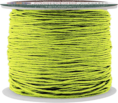 Mandala Crafts 0.5mm 109 Yards Yellow Green Cotton Waxed Cord for Jewelry Making Bracelet Cord Waxed String - Beading String Thread Jewelry Cords for Necklaces String