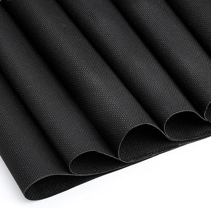 6 Pcs Cross Stitch Fabric, 14 Count Black Embroidery Fabric Cloth Cross Stitch Cloth Supplies for Needlework, DIY Embroidery Home Decoration Crafts (12 by 18-Inch)