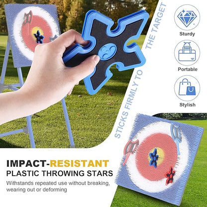 Throwing Axe for Axe Throwing Game for Backyard, Throwing Axe Set with Throwing Star for Outdoor Games, Durable and Fun for All Ages