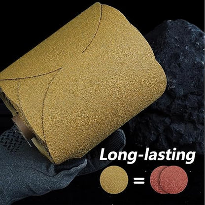 PSA Sanding Discs 6 Inch Adhesive Backed Sandpaper 100 Pack 100 Grit Self Adhesive Sanding Discs for DA Sander Self Stick for Wood, Auto Body Repair, Paint, Metal, and Plastic