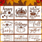 Large Fall Stencils 12” Thanksgiving Stencils Pumpkin Stencil for Painting on Wood Fabics Doormats DIY Crafts Decor