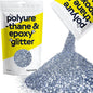Hemway Polyurethane & Epoxy Resin Glitter 100g / 3.5oz Metallic Crystal Flake Additive for Flooring Jewelry Tumblers Glass Pigment - Chunky (1/40" 0.025" 0.6mm) - Azure Blue