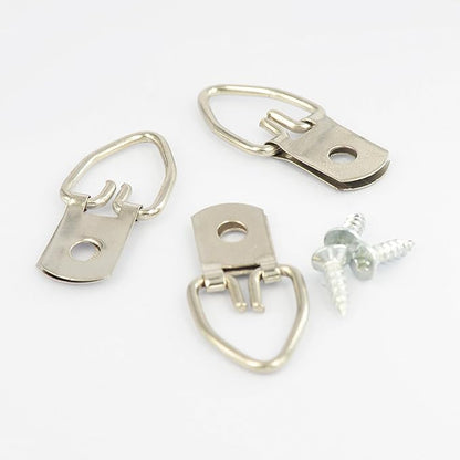 D Ring Picture Hangers with Screws - 500 Pack - Bulk D Rings - Pro Quality Hangers - Picture Hanging Solutions