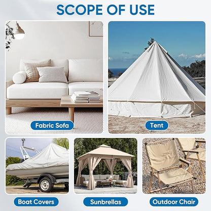 Oversized Canvas Patch 16 "x31, Self-Adhesive Waterproof Canvas Patch Set for Repairing Tents, Couch, Boat Covers, Camping Chairs, Awnings, Car Seats.（Gray）