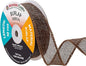 Mandala Crafts Brown Burlap Ribbon 1 Inch Wide Jute Ribbons for Crafts - 20 Yds Roll Rustic Burlap Wrap Trim Ribbons for Wreaths Bows Wedding Party Decoration