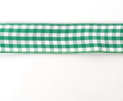 Green Gingham Plaid Checked Ribbon 25 Yards Each Roll 100% Polyester (5/8",Green)