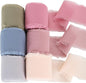 TONIFUL 6 Rolls Morandi Set Chiffon Ribbon 1 1/2 Inch 5 Yards Silk Fabric for Gift Wrapping, Wedding Party Decoration, Flower Bouquet, Bows Making, DIY Crafts