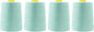 Mandala Crafts 4 Pack of Serger Threads Cones Spools - 20S/2 24000 Yards Polyester Mint Threads for Sergers Machine and Overlock Quilting Sewing Machine