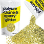 Hemway Glitter for Resin 100g Sand Gold Metallic Crystals for Epoxy Craft Super Chunky Flakes Tumblers Wax Melt