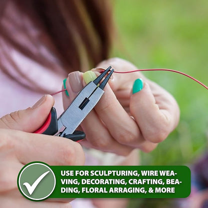 Mandala Crafts 22 Gauge Anodized Aluminum Craft Wire for Jewelry Making - 100 FT Colored Flexible Black Wire - Bendable for Bonsai Armature Crafting Sculpting