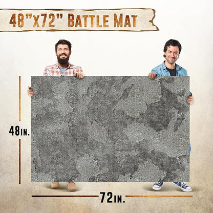 Battle Game Mat for DND - [48" x 72"] Wargaming Tabletop Map - Gaming Board for Warhammer 40k, Dungeons and Dragons, Wargame RPG - Vinyl Gaming Stone Terrain