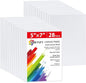 Simetufy 28 Pack Canvas Boards for Painting 5 x 7 inch, Blank Canvas Panels- Gesso Primed Acid-Free 100% Cotton for Acrylics Oil Watercolor Tempera Paints