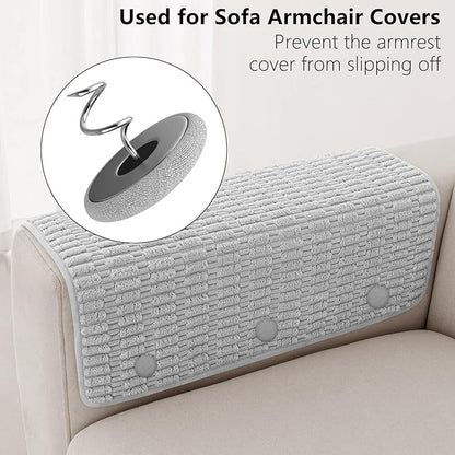 Linen Fabric-Covered Twist Pins - 8 Colors Upholstery Pins & Bed Skirt Pins -Used to Secure Sofa Cushion, Armrest Covers, Furniture & Bed Skir(12, Light Gray)