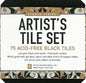 Studio Series Artist's Tiles Black: 75 Acid-Free Black Tiles