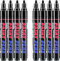 Black Paint Pens Paint Markers - 8 Pack Permanent Quick Dry Waterproof Marker Pens for Rocks Wood Fabric Plastic Canvas Glass Mugs Metal Tire Stone